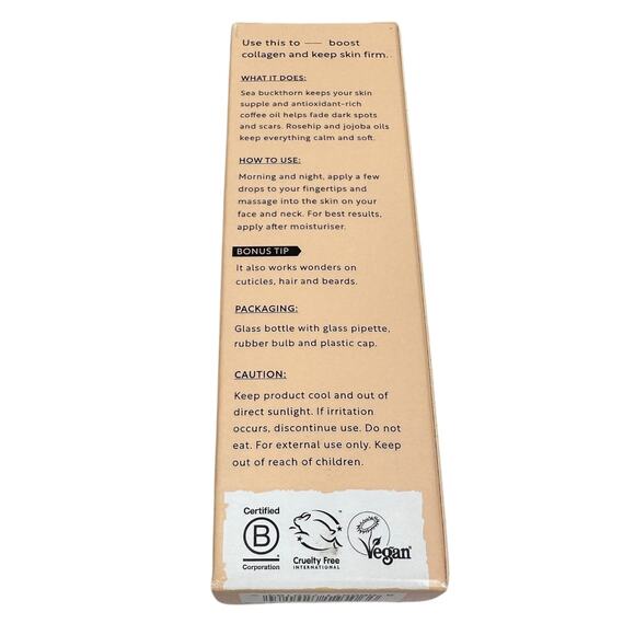 UpCircle Organic Face Serum With Coffee Rosehip Oil Hydrating Facial 1 Fl oz - Picture 2 of 8